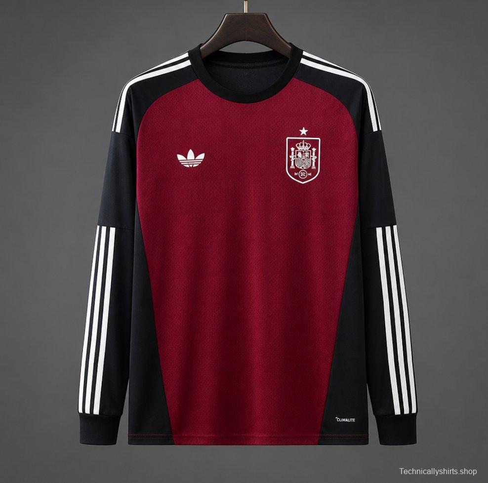 2026 Spain World Cup Goalkeeper Red Long Sleeve Jersey