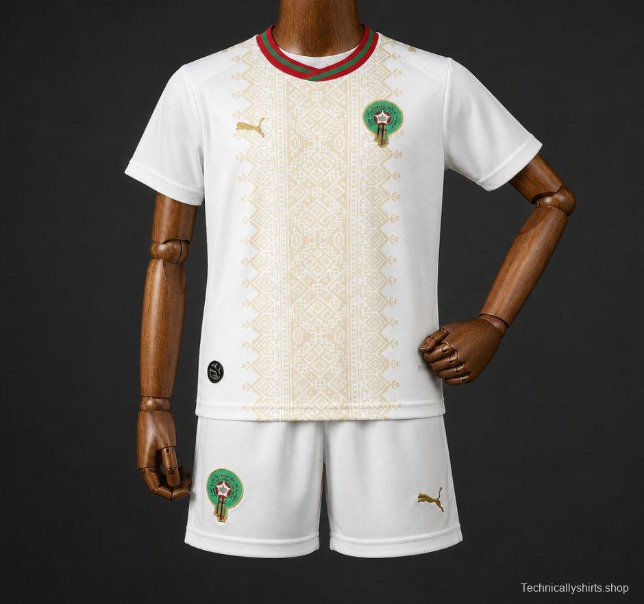 2026 Kids Morocco World Cup Away Kit