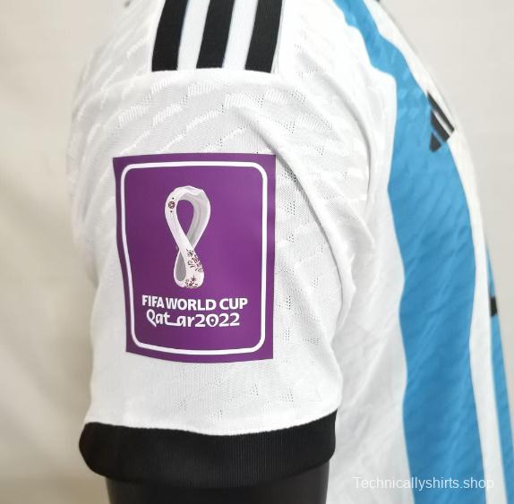 2022 Argentina Home #10 Messi Signed Signature Jersey