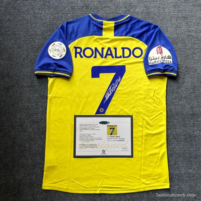 Al Nassr C.Ronaldo Signature Shirt + COA