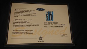 Argentina Messi COA Signature on 1 (correct spelling & number)