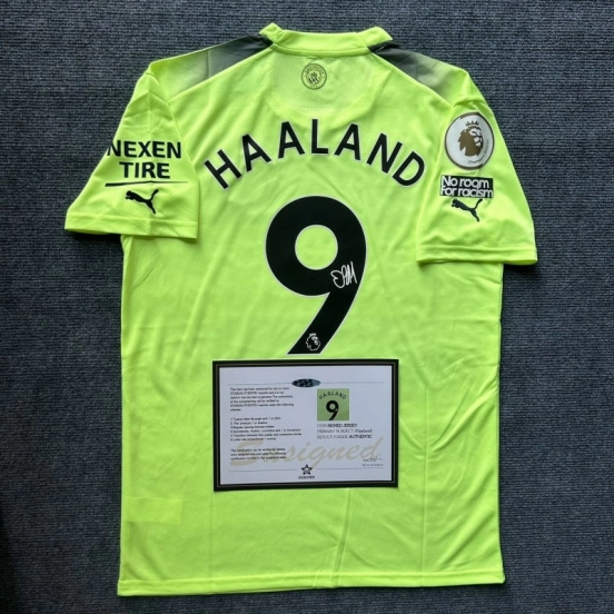 HAALAND AWAY 22/23 SIGNATURE + COA