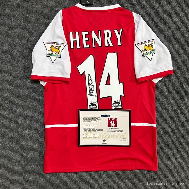 Thierry Henry Signature Arsenal Vintage