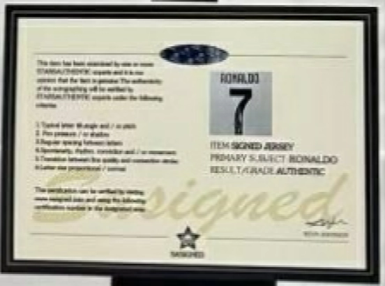 Juventus First season 18/19 Ronaldo Replacement Cert Free