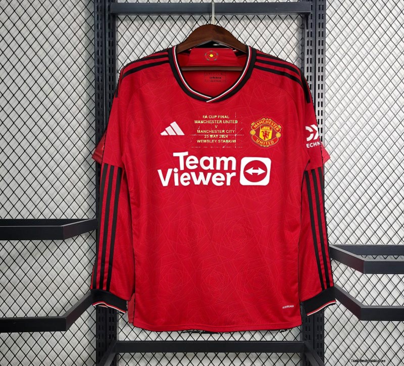 Manchester United FA CUP Final 23/24 Home + Full Match Patch LONG SLEEVES
