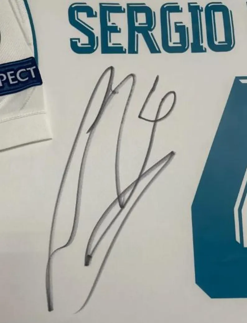 ramos 17/18 signed short/long sleeves + cert